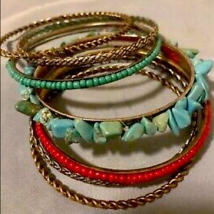 Womens Turquoise Bracelet Lot